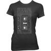New Nirvana Ladies Slim Fit T-Shirt: As You Are Tape OFFICIAL Black