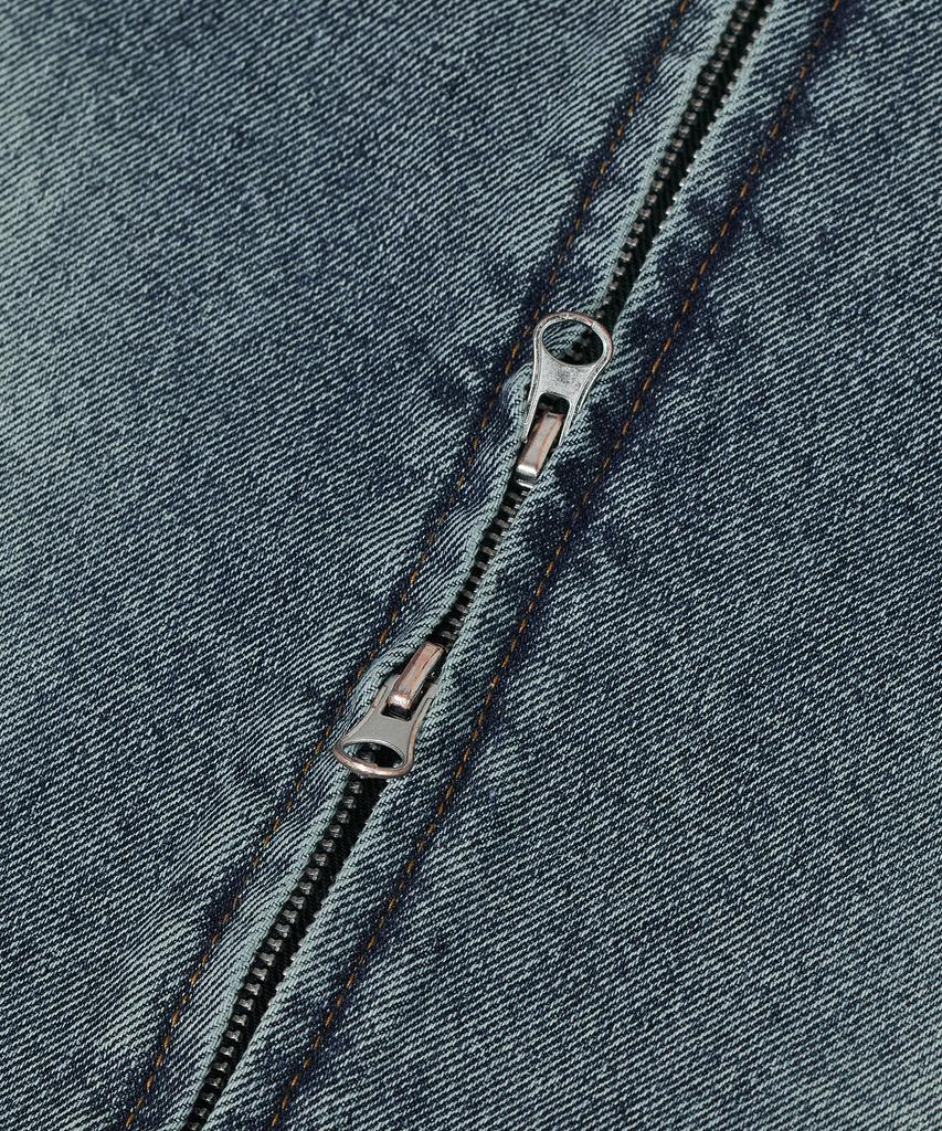 Standarderror 87-Stan116 [Newtro] Vintage Washed Double Line Denim Jacket Vintage Blue