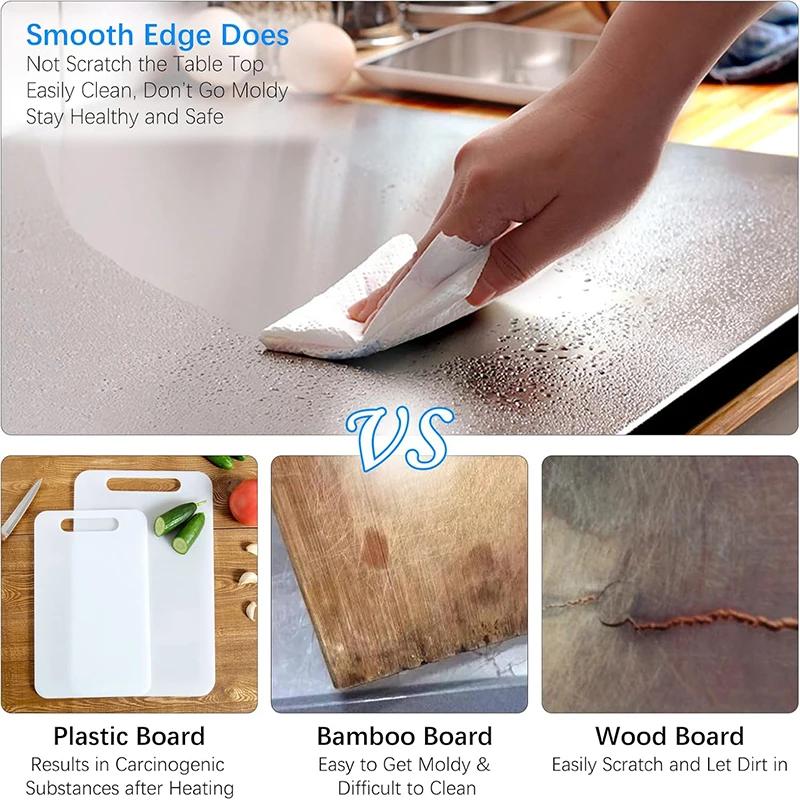 1pc 304 stainless steel cutting board double-sided kneading panel vegetable fruit meat baking cutting board kitchenware