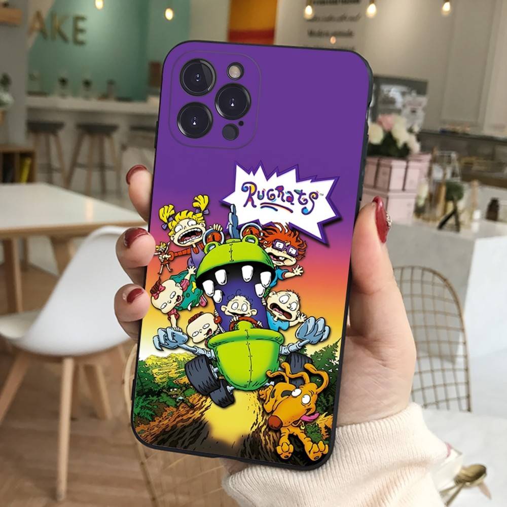 Cartoon Funny R-Rugrats Phone Case For Iphone 17 16 15 14 13 12 11 Pro Max Plus Black Shell Cover Case