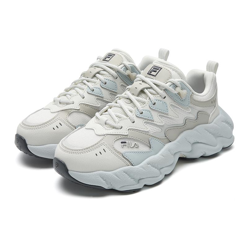 New FILA FERN 2 Abrasion Resistant, Breathable, Lightweight Low Top Casual Shoes Women's White Gray F12W541135FCR