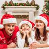 Kids Adults LED Christmas Hat Flashing Lights Santa Claus Novelty Plush Party Hat Navidad Decoraciones Supply