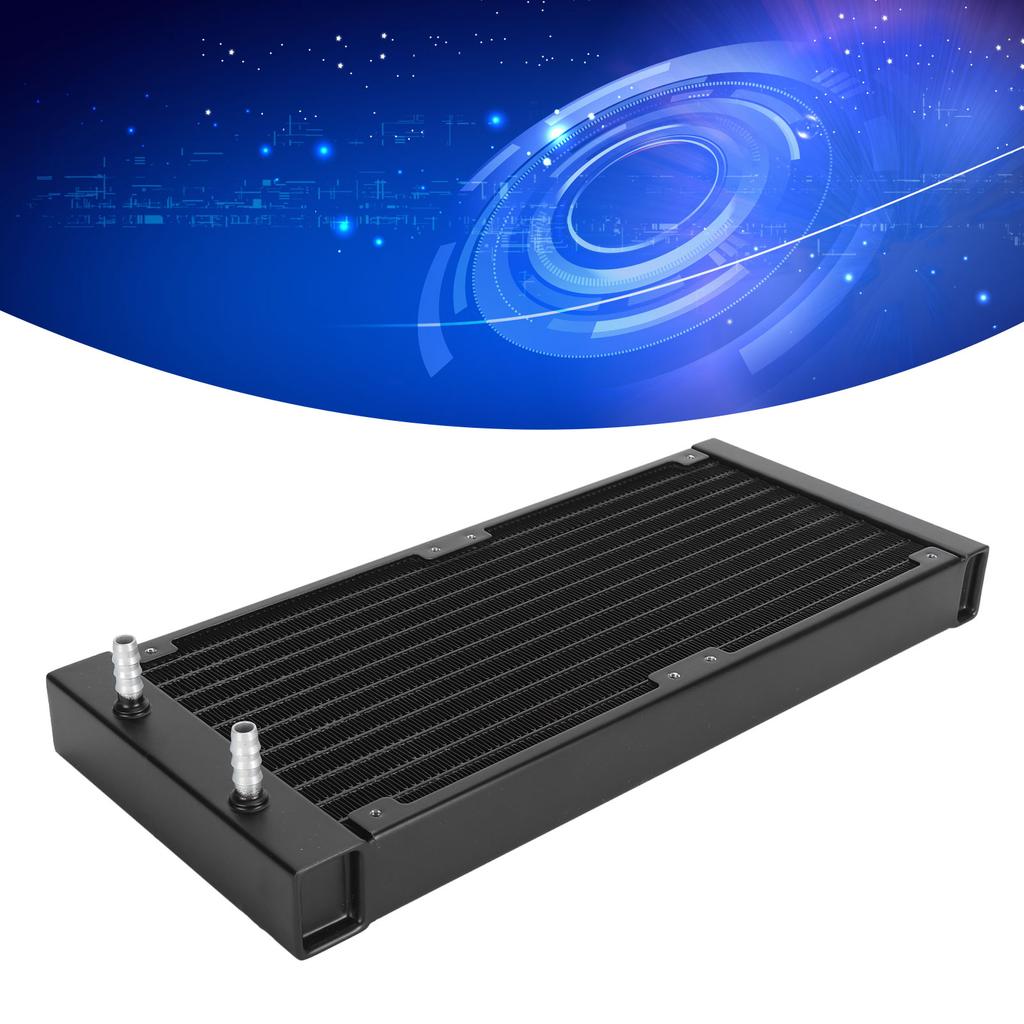 Water Cooling 12 Pipe 1bar Pressure Test Aluminum Alloy Computer Heat Exchanger for 6 To 7mm Soft Hose