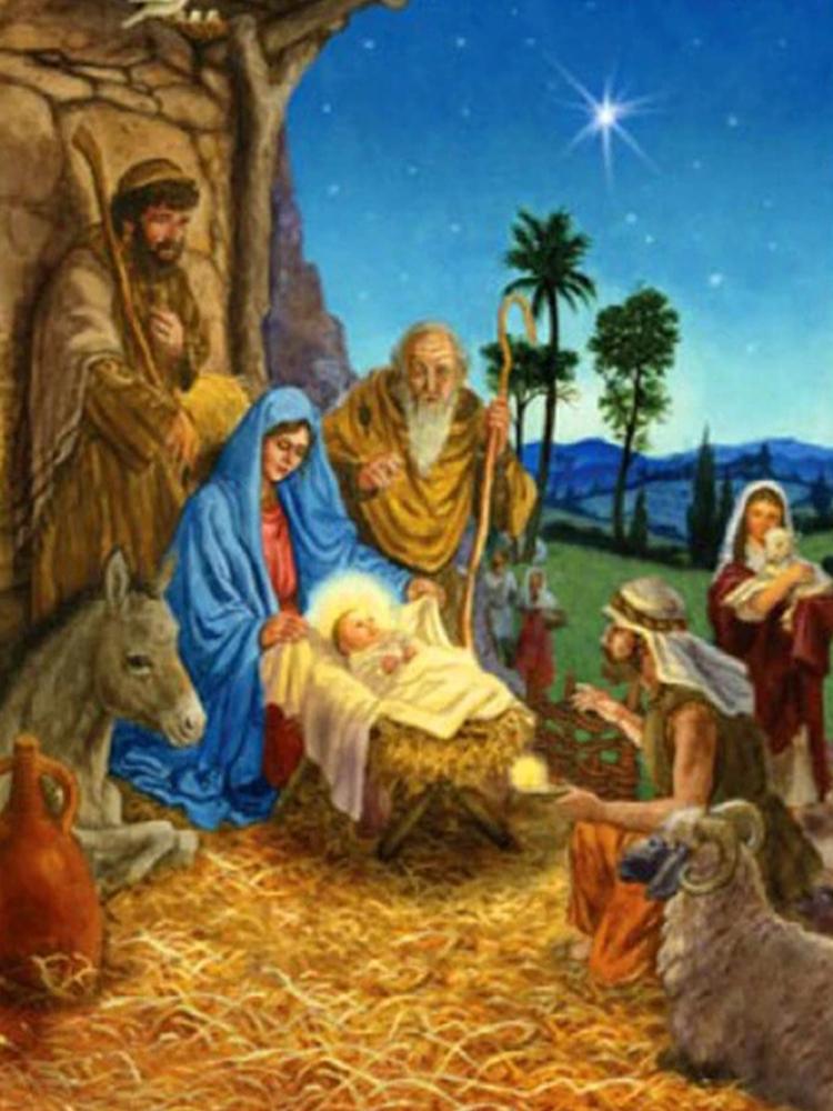 Virgin Mary and Jesus Diamond Painting 5D Diy Cross Embroidery Art Water Diamond Embroidery Religious Wall Decoration