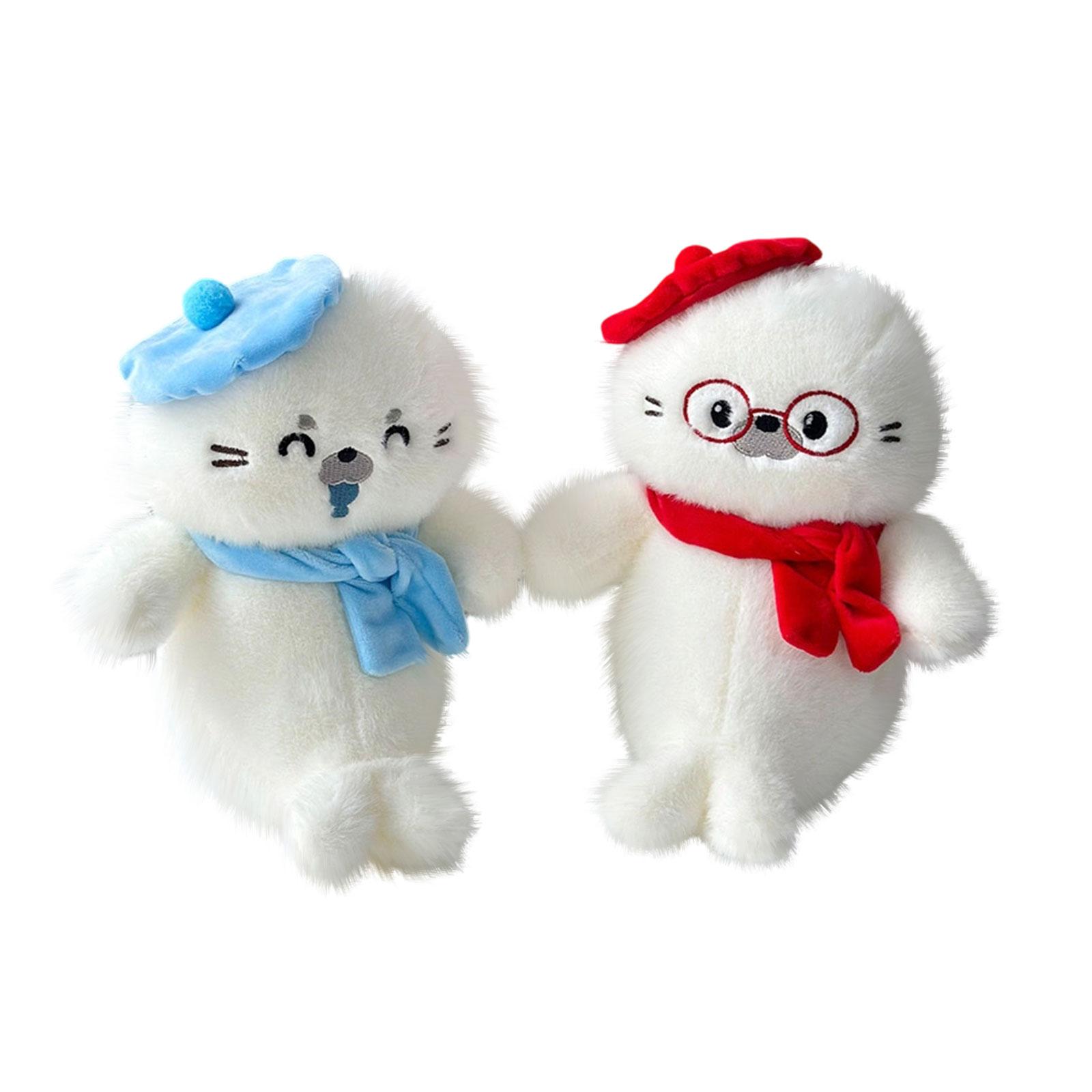 

Soft Plush Seal Stuffed Animal Couple Plush Toy Wedding Doll Gift Set Random Color Available for Collection and Decoration One Size