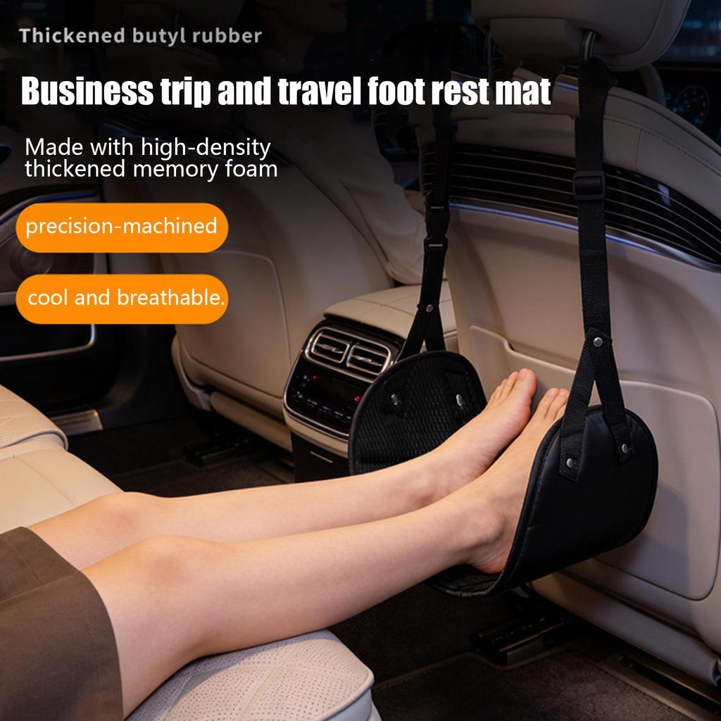 Car rear Seat Foot Rest auto Travel Rest Foot Mat Adjustable height car footrest Portable Auto Backseat Suspension Foot Hammock