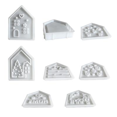 Forma Ozdobna na Biurko Elastyczna Forma Silikonowa do Figurki Domy 3D Dekoracja Blatu Materiały do Wyrobu Biżuterii