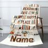 Reading Enthusiast Customize Your Name Blanket Warm Comfortable And Soft Blankets Are Suitable For Home Lunch Break Blanket Office Sofa Sofa Gift To
