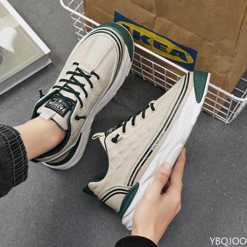 Men's New Spring and Autumn Trend Versatile Thick Soled Sports Single Shoes with Anti Slip Design and Casual Vulcanized Shoes