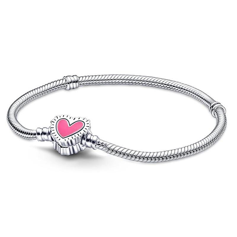 Pandora Heart Shape Crown Clasp Bracelet In Rose Gold Stylish And Durable Gift
