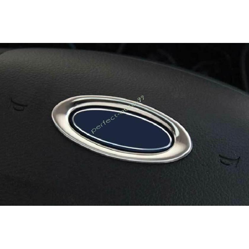 For Ford Escape Kuga 2013-2019 Silver Titanium Steering Wheel Horn Button Ring