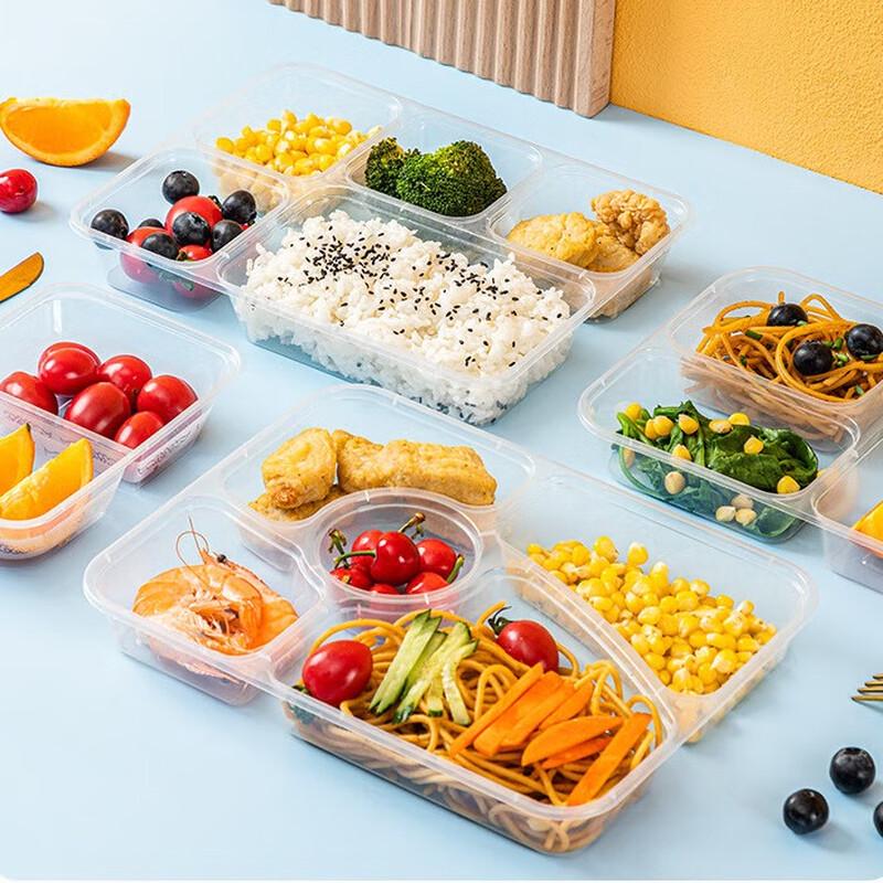 Ronghe 5-Compartment Disposable Meal Prep Containers (150 Sets)