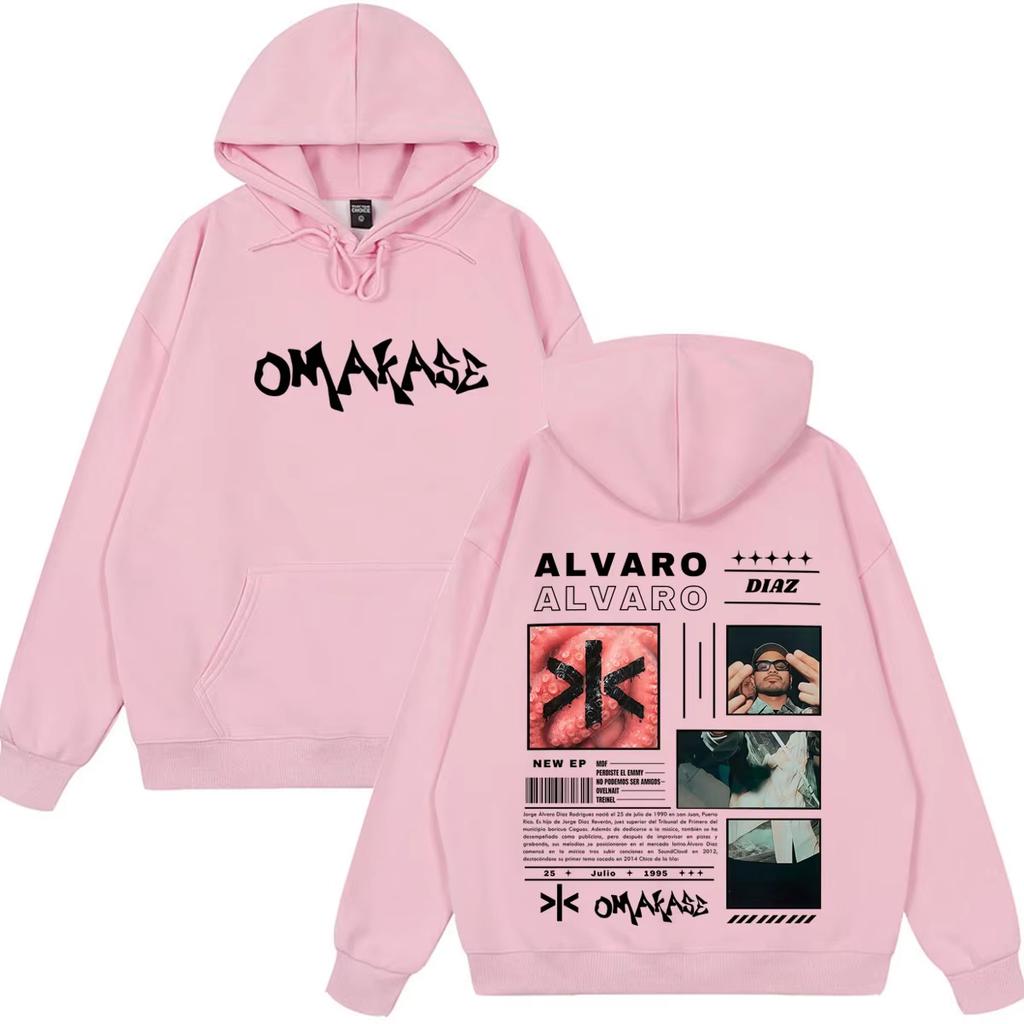 Alvaro Diaz Omakase Album 2026 Tour Bluza z Nadrukiem Męska Damska Oversize Długi Rękaw Luźna Wygodna i Wszechstronna