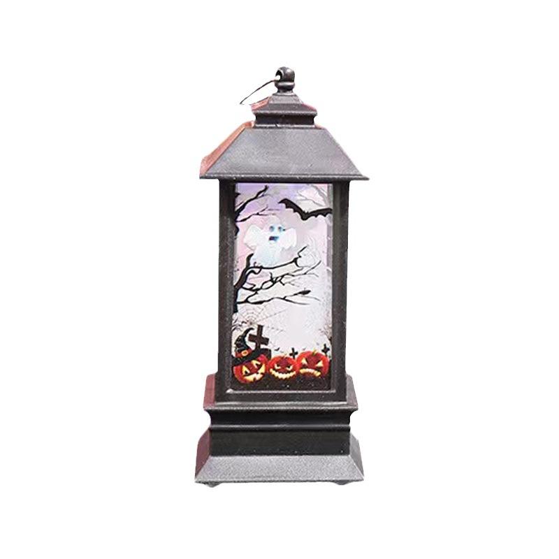 Halloween Wind Light Glowing Oil Lamp Holiday Decoration Atmosphere Props Party Pumpkin Lamp Scene Decor