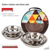 Outdoor Portable Stainless Steel Camping Tableware Set