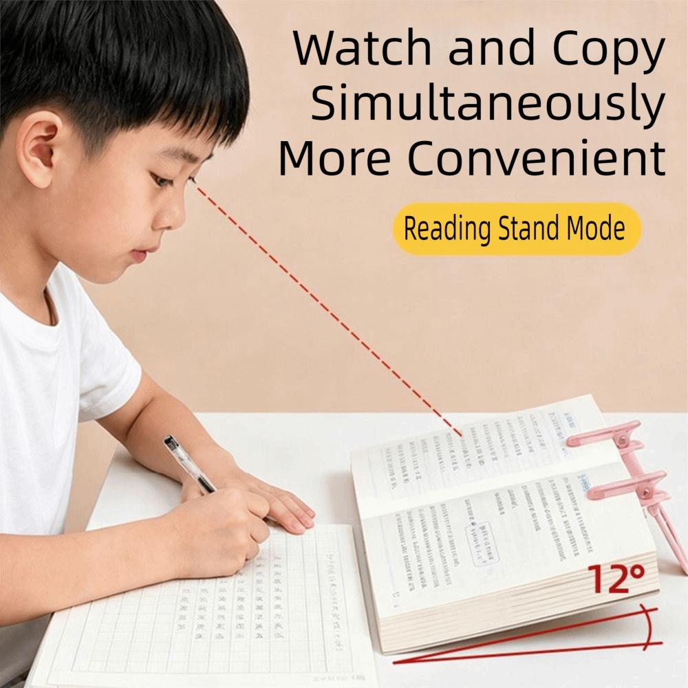 Foldable Book Clip Stand Double Head Reading Book Holder  for Student Learning Tools