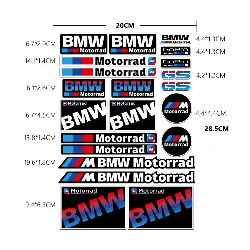 For BMW M Performance Decorative Car Stickers BMW Car Interior Modification Waterproof Locomotive Fuel Tank Reflective Stickers