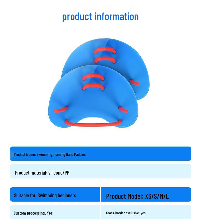 Hot-Selling Half-Palm Swimming Hand Paddles - Skill Training Aid & Outdoor Swimming Tool