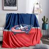 Columbus Blue Jackets Logo Throws Blanket Flannel Blankets Plush for Couch Bed Gifts for Men Women Travel picnic blanket Christmas fan gifts
