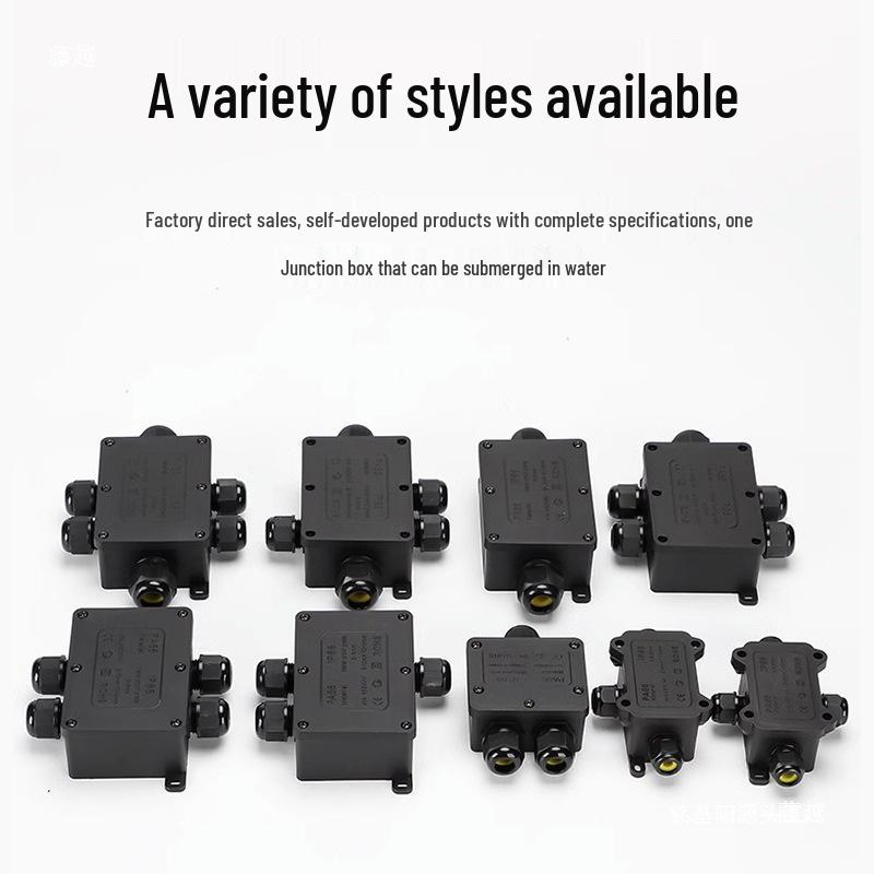 Outdoor IP68 Rainproof Plastic Junction Box with Terminal Block for PC Rooms & Street Lighting