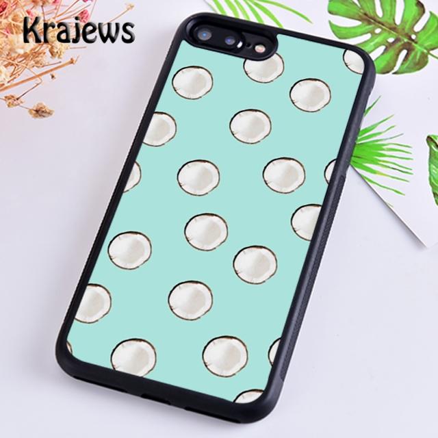 Krajews summer Fruit Coconut on the beach Phone Case Cover For iPhone 17 Air 16 15 14 plus 11 12 13 pro max coque Fundas