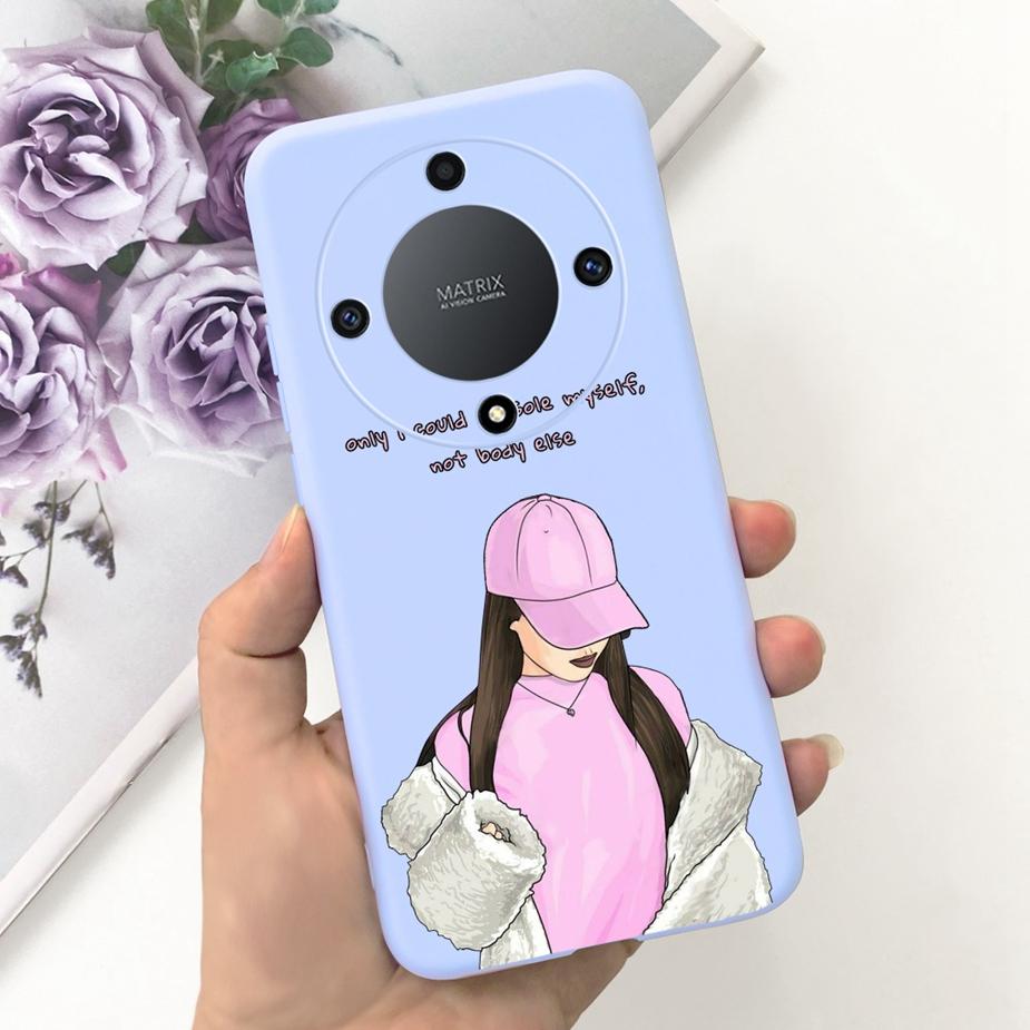 Für Honor Magic6 Lite Hülle Honor X9b Hübsche Mädchen Sonnenblumen Hülle Weiche Silikon Handyhülle Für Honor Magic6 Lite HonorX9b Bumper