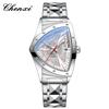 CHENXI Business Man Watch Unique Triangular Dial Luxury Luminous Quartz Waterproof Men's Watches Stainless Steel Strap