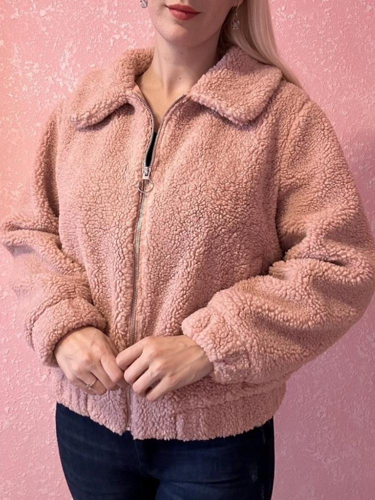 Granular Velvet Frühling und Herbst Damenmode Jacke Einfarbige Jacke