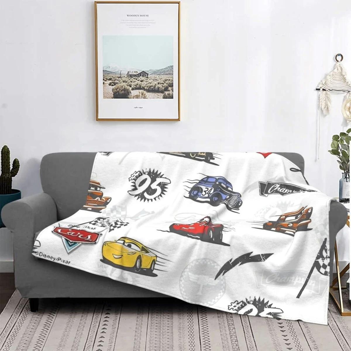 

Cars Lightning McQueen Flannel Throw Blanket Lightweight Bedspread Sofa Decor Home Textiles Highway Theme 100x150cm