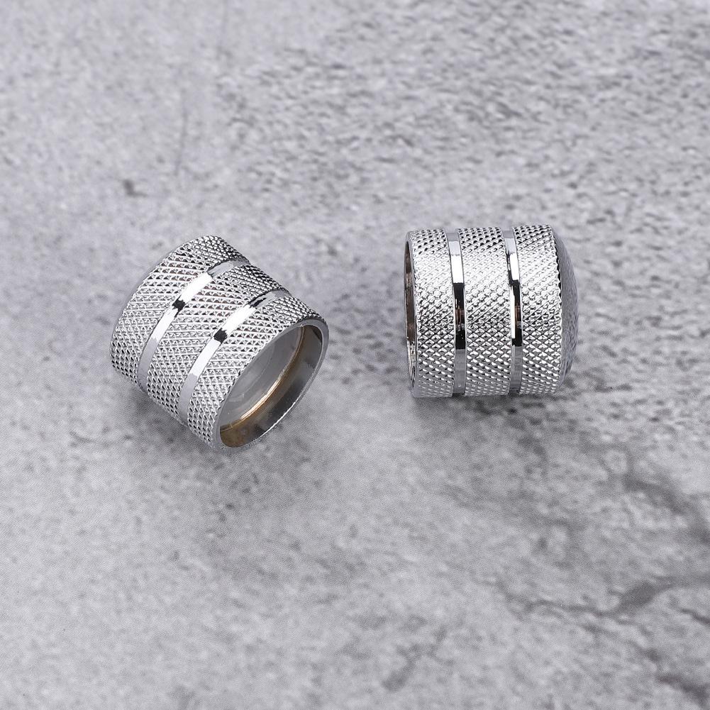 2PCs 6mm Metal Electric Guitar Bass Dome Knobs Potentiometer Cap Volume Tone Control Knob