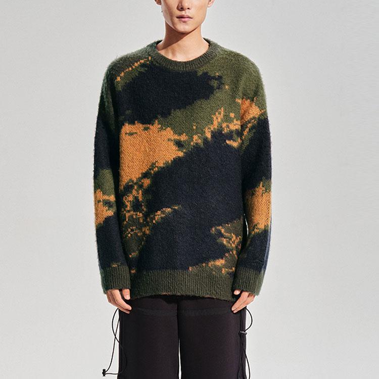 Li-Ning CF Trace Dream Theme Casual Tie-Dye Crew Neck Long Sleeve Sweater Unisex Tops Multicolor AMBS189-7