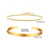 Men's 2pcs Set Simple Fashion Cuban Snake Link Chain Bracelet Stainless Steel Open Cuff Bangle Punk Hip Hop Jewelry Set Gifts