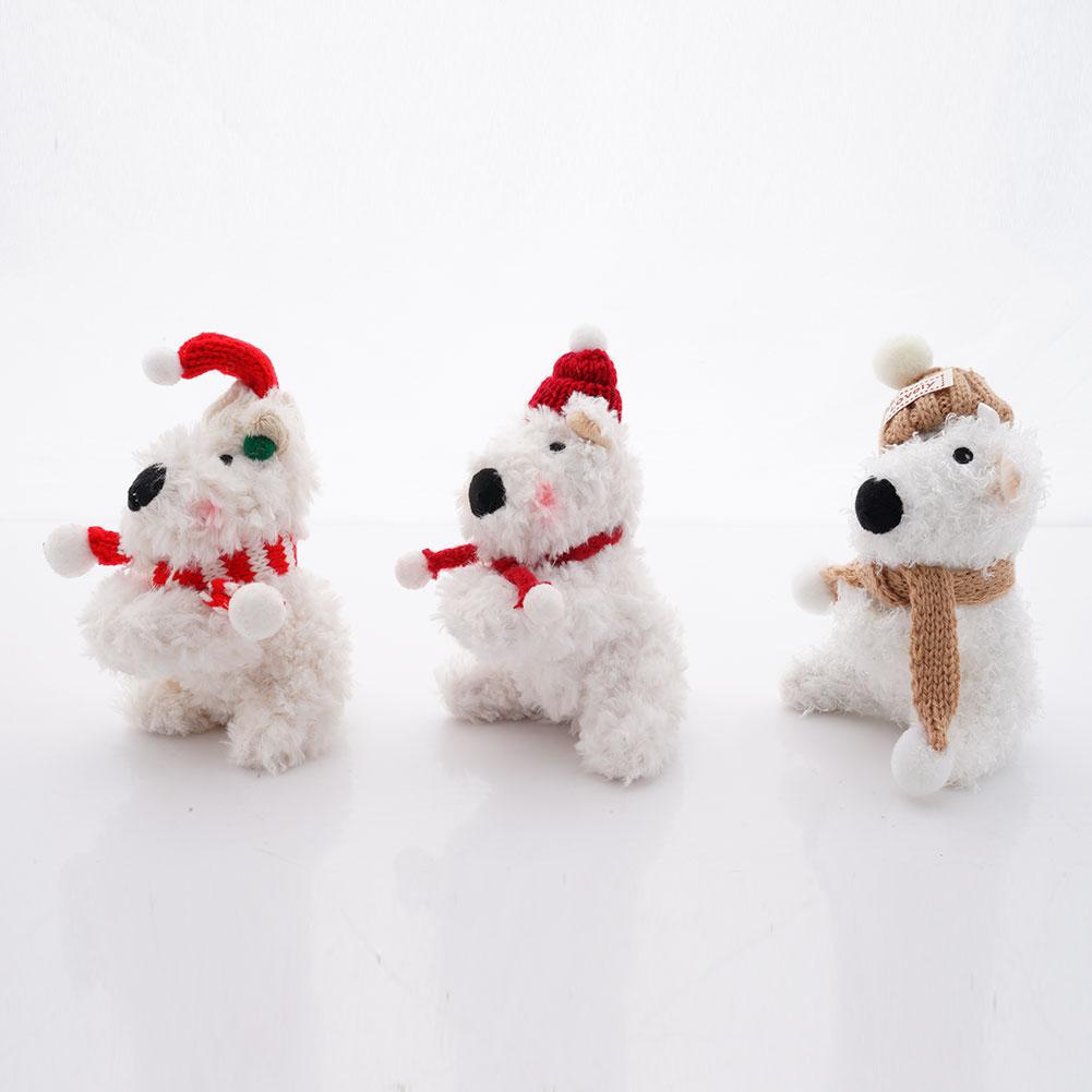 Plysjvalp Clutchdekorasjon Bilvisker Blinklysbryterdekorasjon Søt Sløyfe Hund Bilviskerdukke Interiørtilbehør