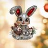 Bunny Acrylic Pendant Ornaments 2D Flat Pendants Car Home Backpack Decor Hanging Ornament Decor Hanging H1H1
