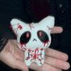 Unisex Dark Ghost Plush Keychain Creepy Bloody Halloween Bag Pendant Scary Accessories  Cosplay