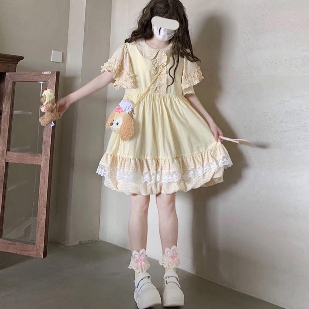 Summer Fairy Lace Patchwork Dress for Girls - Cute Japanese Design Medium