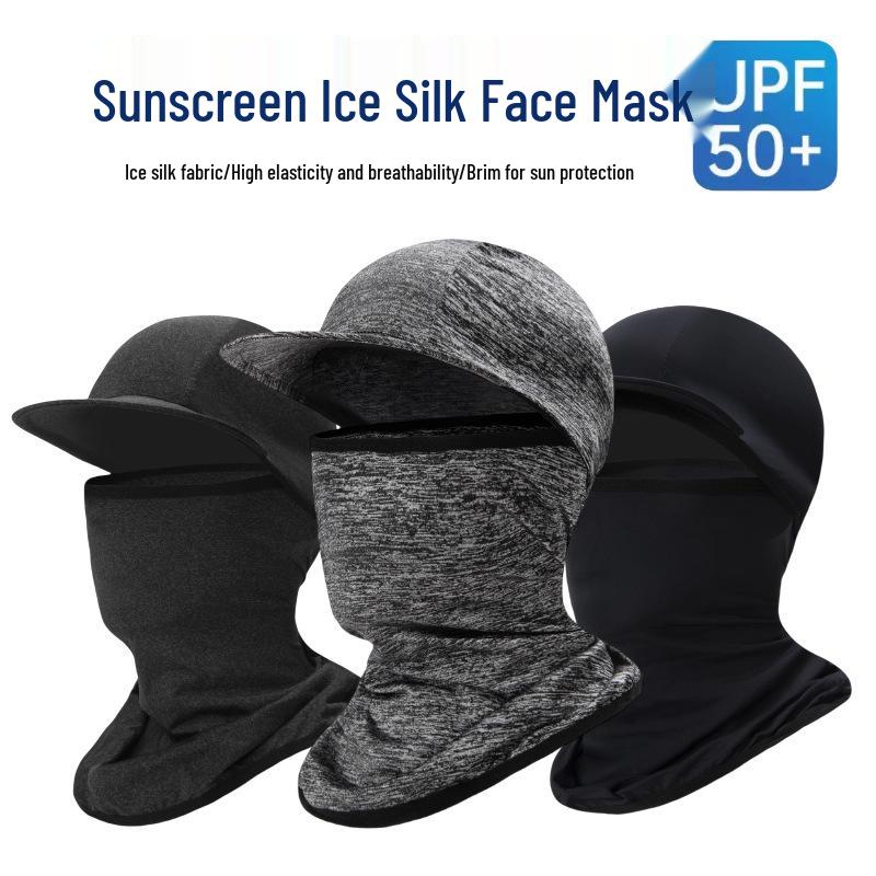 Ice Silk Sunscreen Neck Gaiter: Summer Cycling Face Mask & Bandana with Breathable Sun Protection