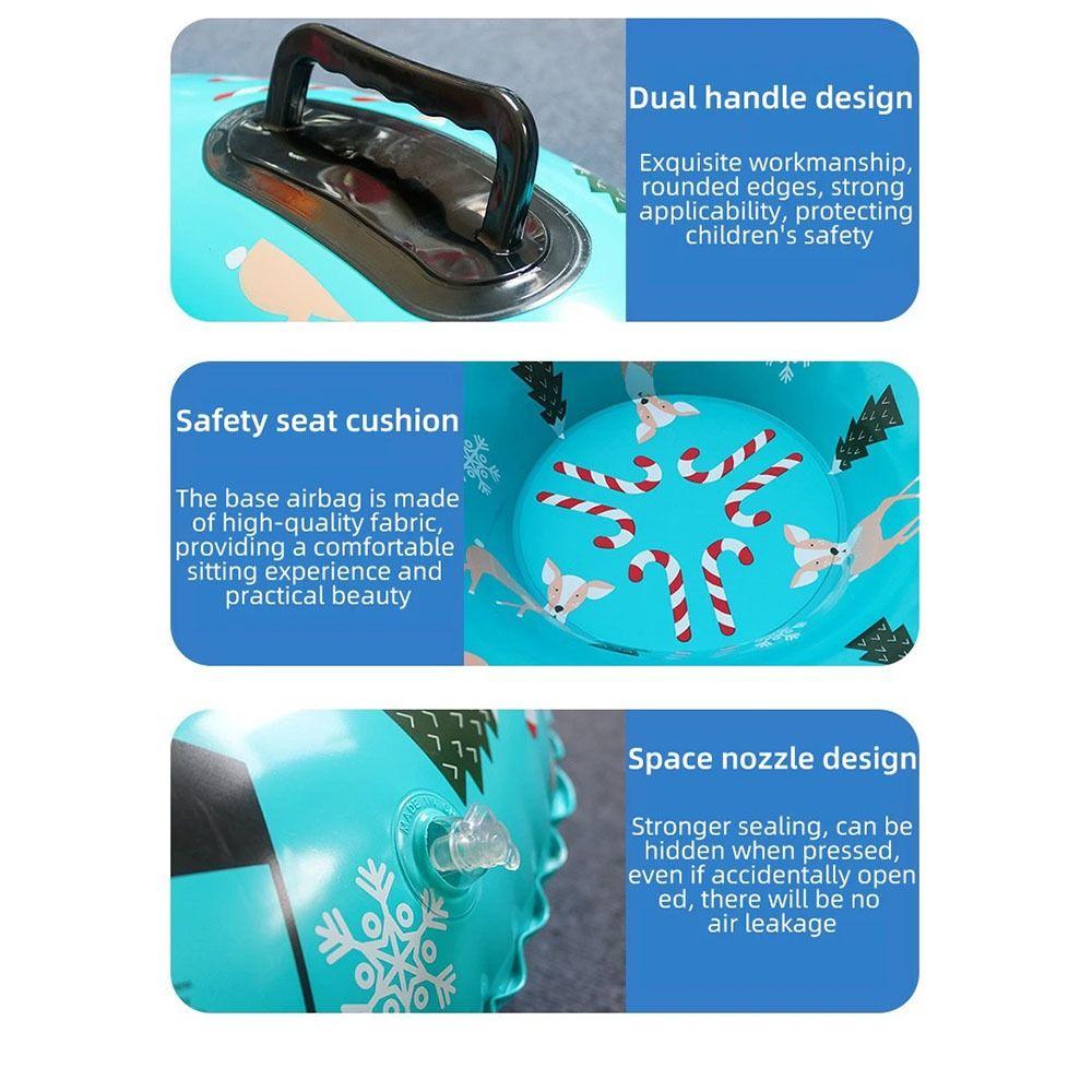PVC Snow Sledge Thicken Winter Snow Tube Practical Inflatable Ski Ring  Snow Tubing