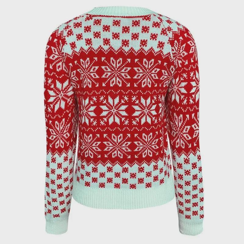 2023 Autumn/Winter Women's Christmas Snowflake Knit Sweater