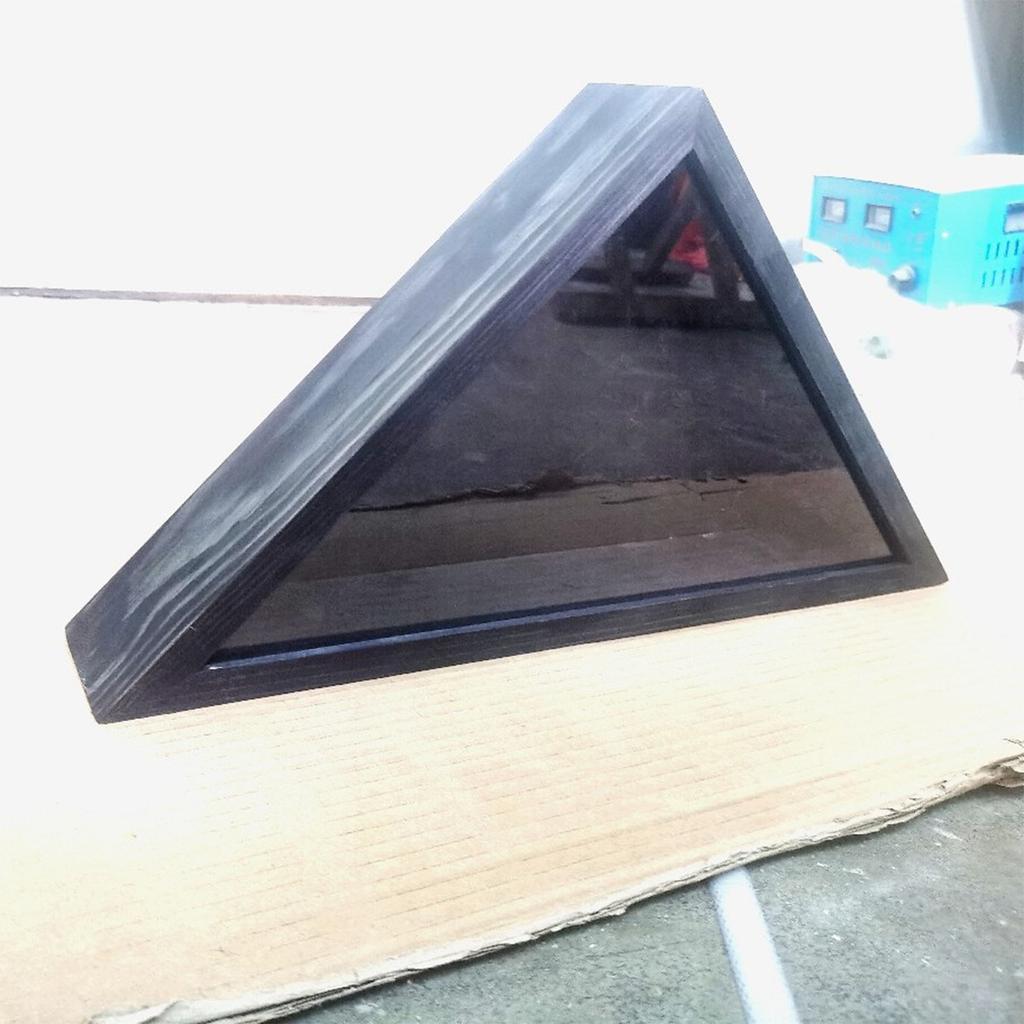 Holz Flaggenvitrine mit Glasfront zur Aufbewahrung von Nationalflaggen Aufbewahrung Dreieckskasten Wohnzimmer- oder Bürodekorationen