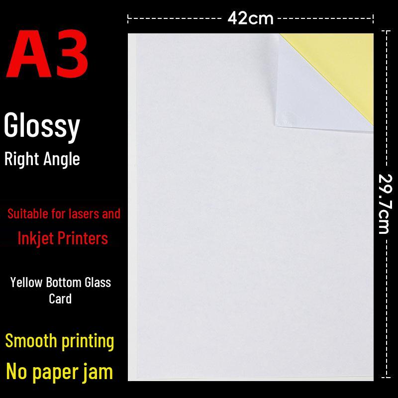 A4 Glossy/Matte Color Self-Adhesive Stickers for Inkjet & Laser Printing