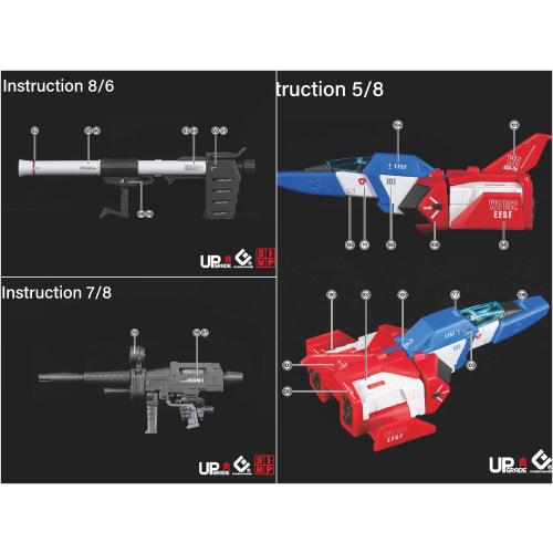 Face Parts & Decal Set for RG RX-78-2 Gundam Ver. 2.0 Modification Parts, 1/144 Ver. 2.0 Modification G-3 Gundam, G-3 RX-78-3 Weapon Set, Detail-up Fo