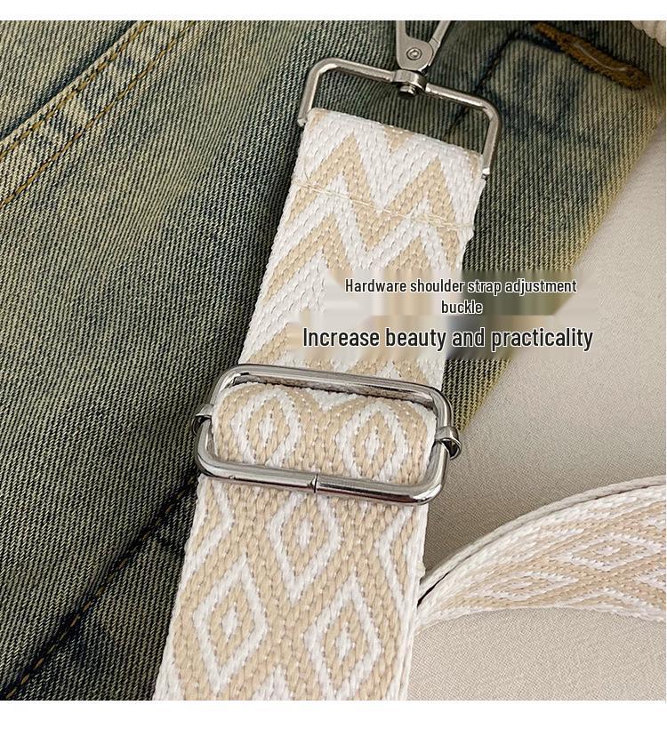 Women's 2025 Canvas Corduroy Waist Bag - Large Capacity, Trendy Street Style, Single Shoulder, Crossbody Bag.