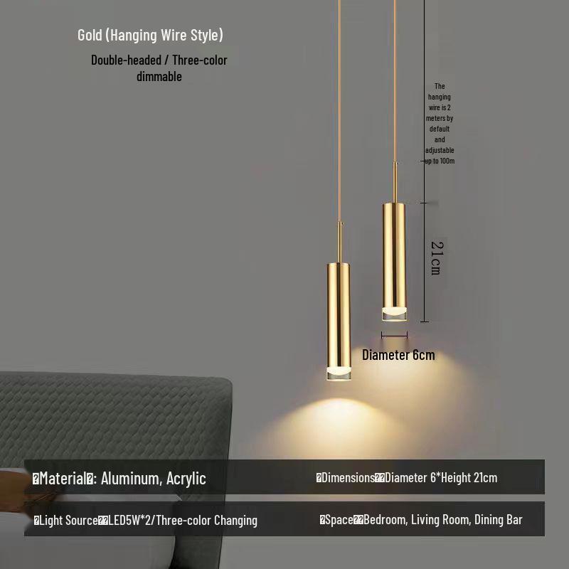 Nordic Luxury LED Minimalist Pendant Light for Bedroom, Dining, or Bar Counter