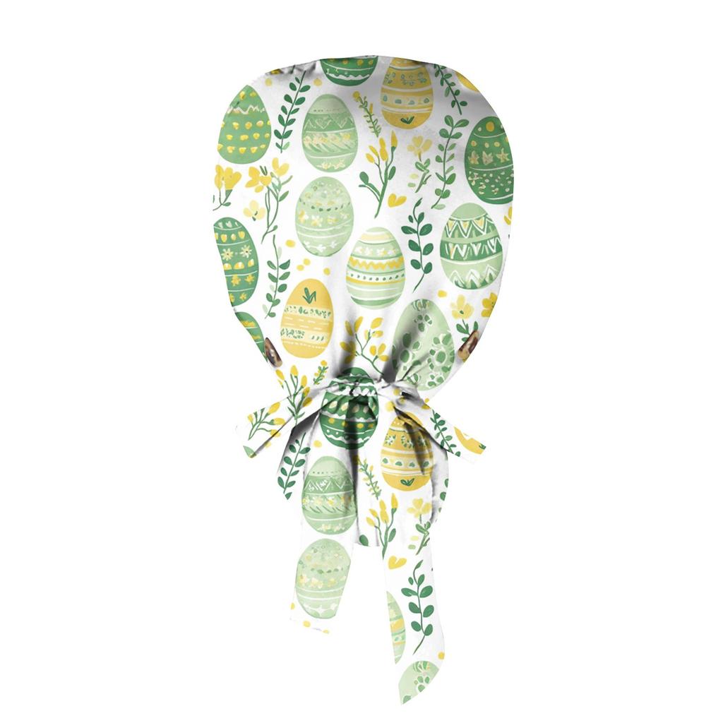 Fashionable Easter Print Work Cap, Casual Women's Ponytail Cap, Wash Cap, Baotou Cap