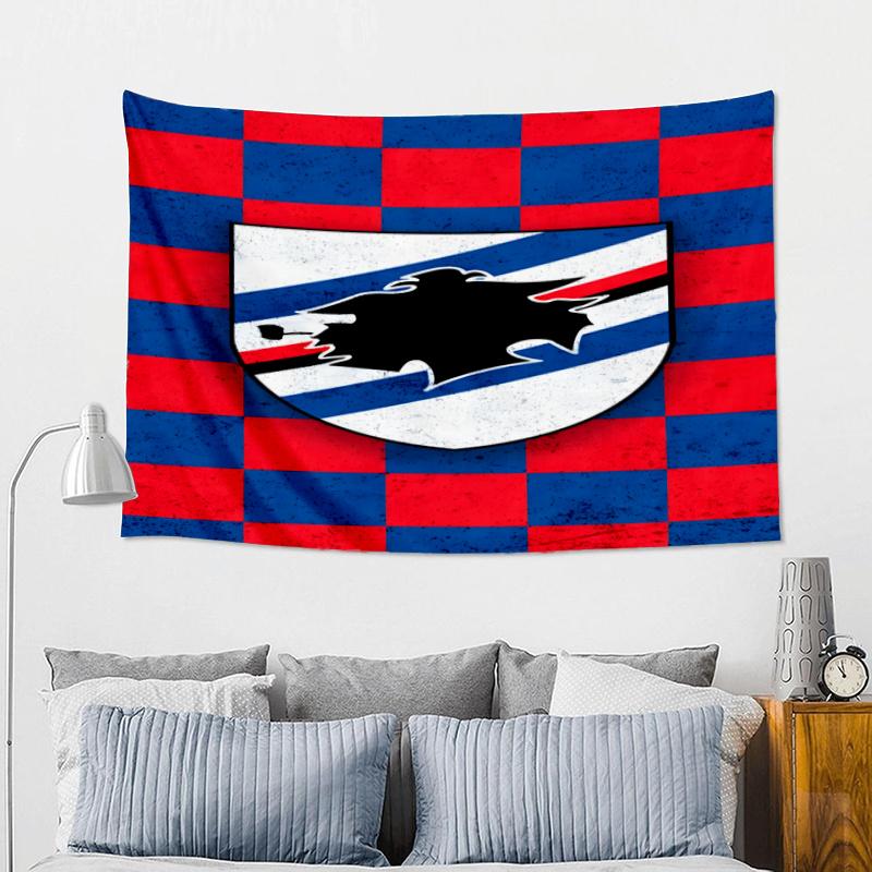 Sam-pdoria Team Emblem Printed Tapestry, Fabric Tapestry Wall Hanging Decoration for Bedroom, Living Room, Dorm Room Home Party Fan Gifts