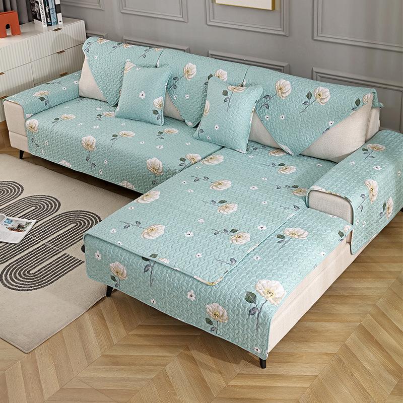 Prosty Materiał Nowoczesna Bawełniana Twill Cztery Pory Roku Antypoślizgowa Poduszka Pokrowiec na Sofę