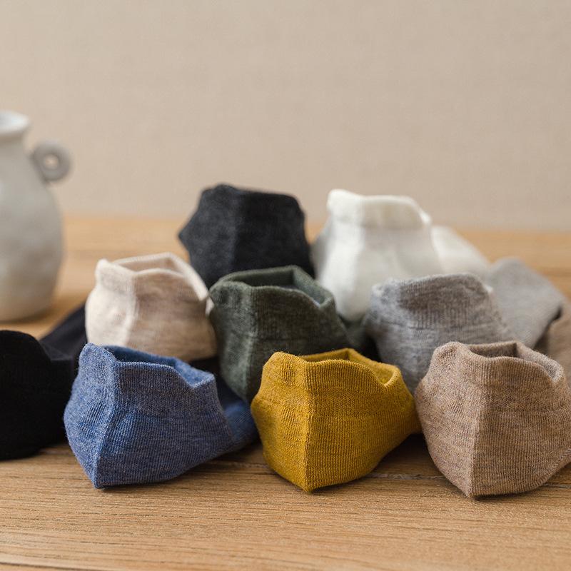 10 Pairs of Men's Short for Summer, Thin, Breathable, Moisture-wicking, Men's Low-top Solid Color Anti-odor, Shallow Opening Sweat-absorbing Socks