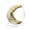 Golden Moon Shape Pendant Disco Decor Hanging Mirror Ball Party Accessories Home Decor Items Wind Chimes RetroDecorations