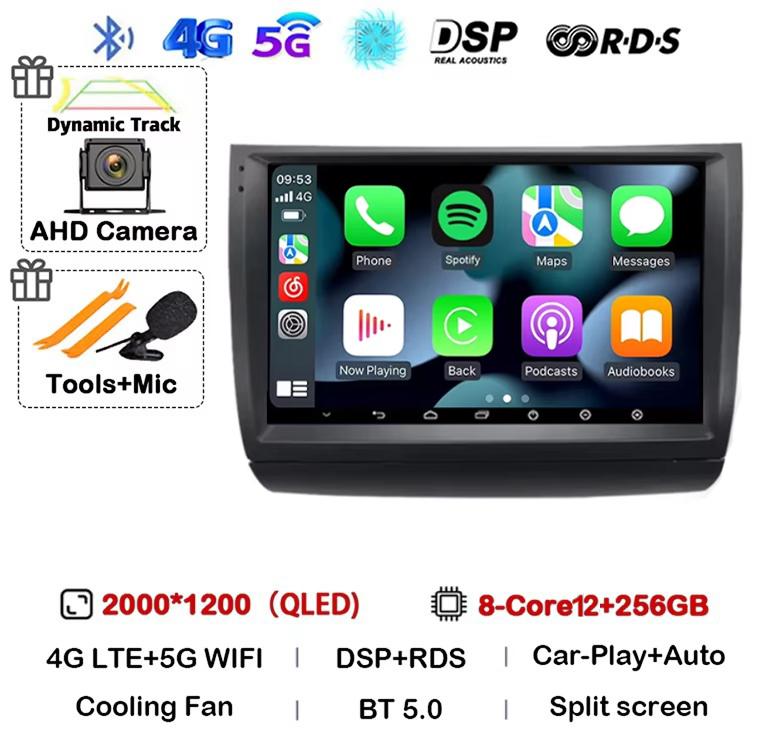 Android 14 Carplay Auto WIFI+4G Car Radio For Toyota Prius 20 2002-2009 Multimedia Player GPS Stereo 360 Camera Head Unit Audio